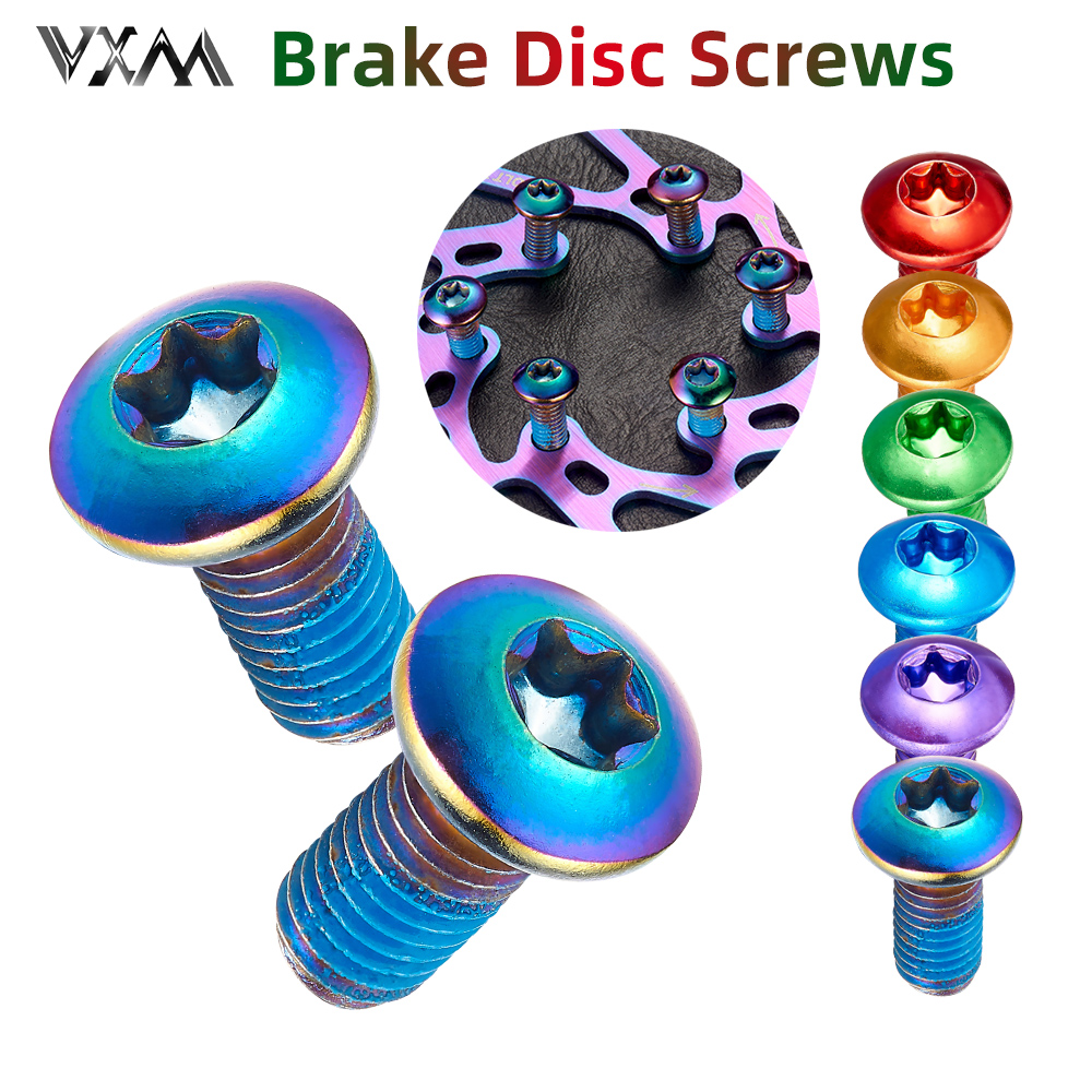 Mtb Brake Rotor - 12ชิ้น T25จักรยานดิสก์เบรกโรเตอร์น็อตจักรยาน M5x10mm สแตนเลสซ่อมถนนสกรูสีสันสดใสอะไหล่จักรยาน MTB