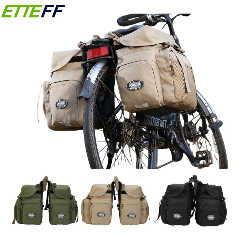 Mountain Biking In The Rain - กระเป๋าจักรยานกันน้ำ 30 ลิตร 1 ชิ้น สำหรับติดตั้งท้ายรถ–กระเป๋าใต้อานจักรยานที่ทนทานพร้อมผ้าคลุมกันฝน–สำหรับการปั่นจักรยาน