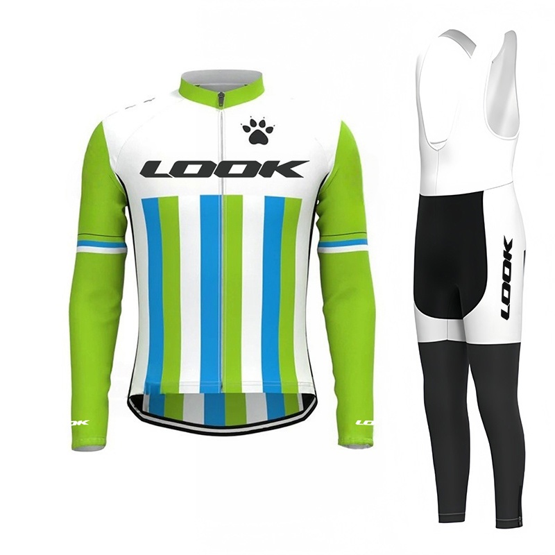 Mountain Biking Long Sleeve Shirt - เสื้อปั่นจักรยาน LOOK, เสื้อปั่นจักรยานแขนยาวสำหรับผู้ชาย, เสื้อปั่นจักรยานสำหรับถนน/จักรยานเสือภูเขา, ชุดปั่นจักรยาน MTB