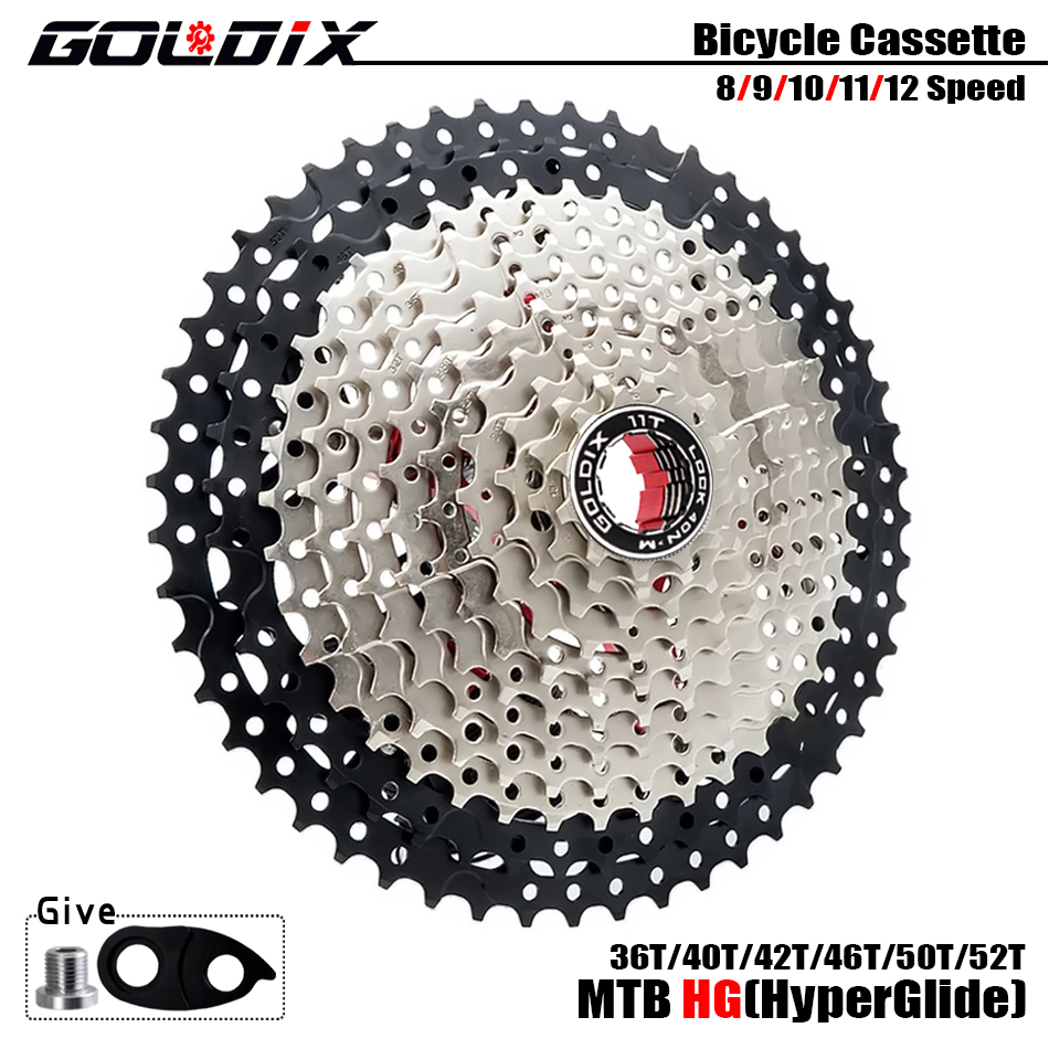Cassette 11 Speed - เฟืองหลังจักรยาน GOLDIX 8/9/10/11/12 สปีด ฟรีวีล 36T/40T/42T/46T/50T/52T