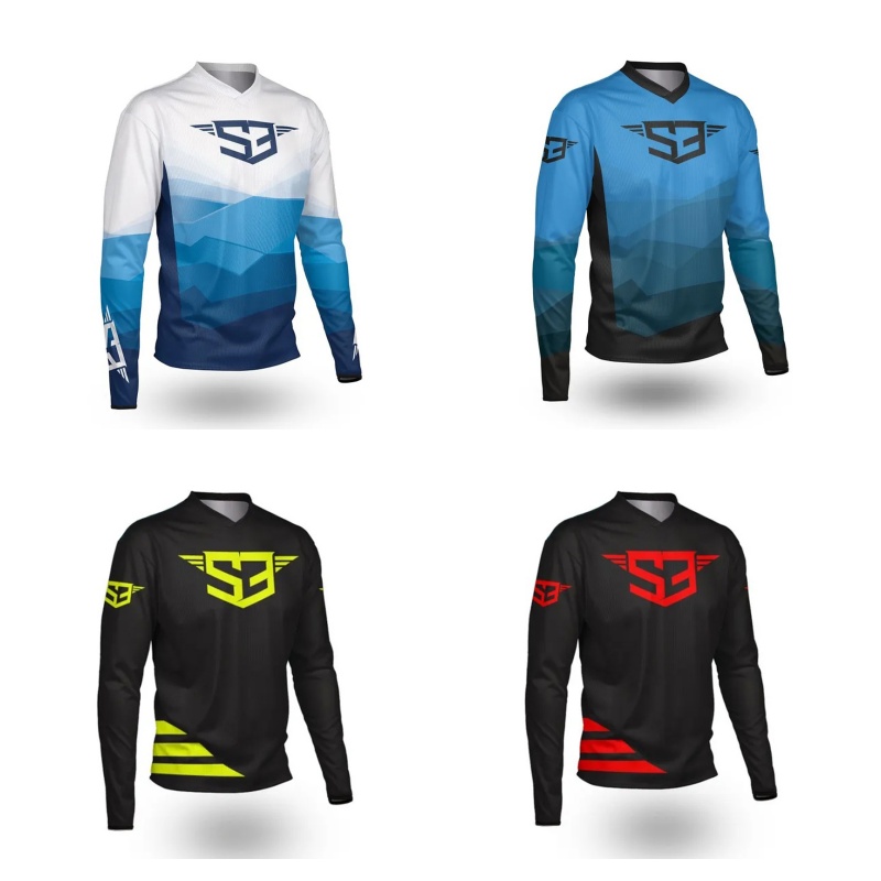 Mountain Biking Long Sleeve Shirt - เสื้อเจอร์ซีย์มอเตอร์ครอสแขนยาว S3 สำหรับขี่มอเตอร์ไซค์ ปั่นจักรยานเสือภูเขา ลงเขา เสื้อยืด
