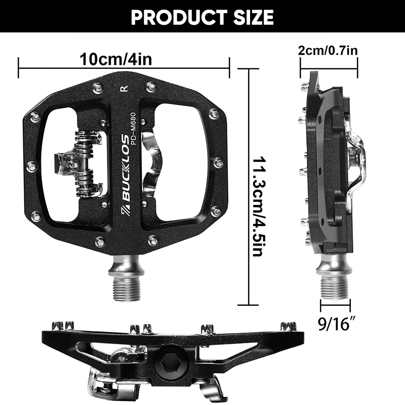 บันไดจักรยานเสือภูเขา BUCKLOS  - Pedal Platform Flat บทวิจารณ์และราคา
