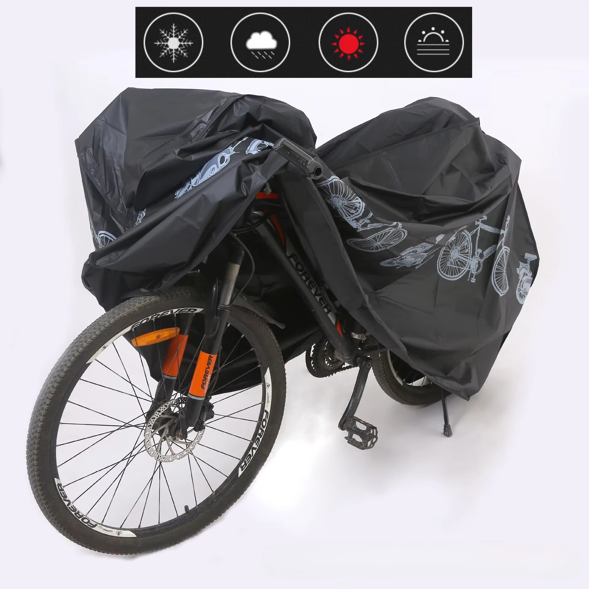 ผ้าคลุมจักรยานกันน้ำ ป้องกันรั - Mountain Biking In The Rain บทวิจารณ์และราคา