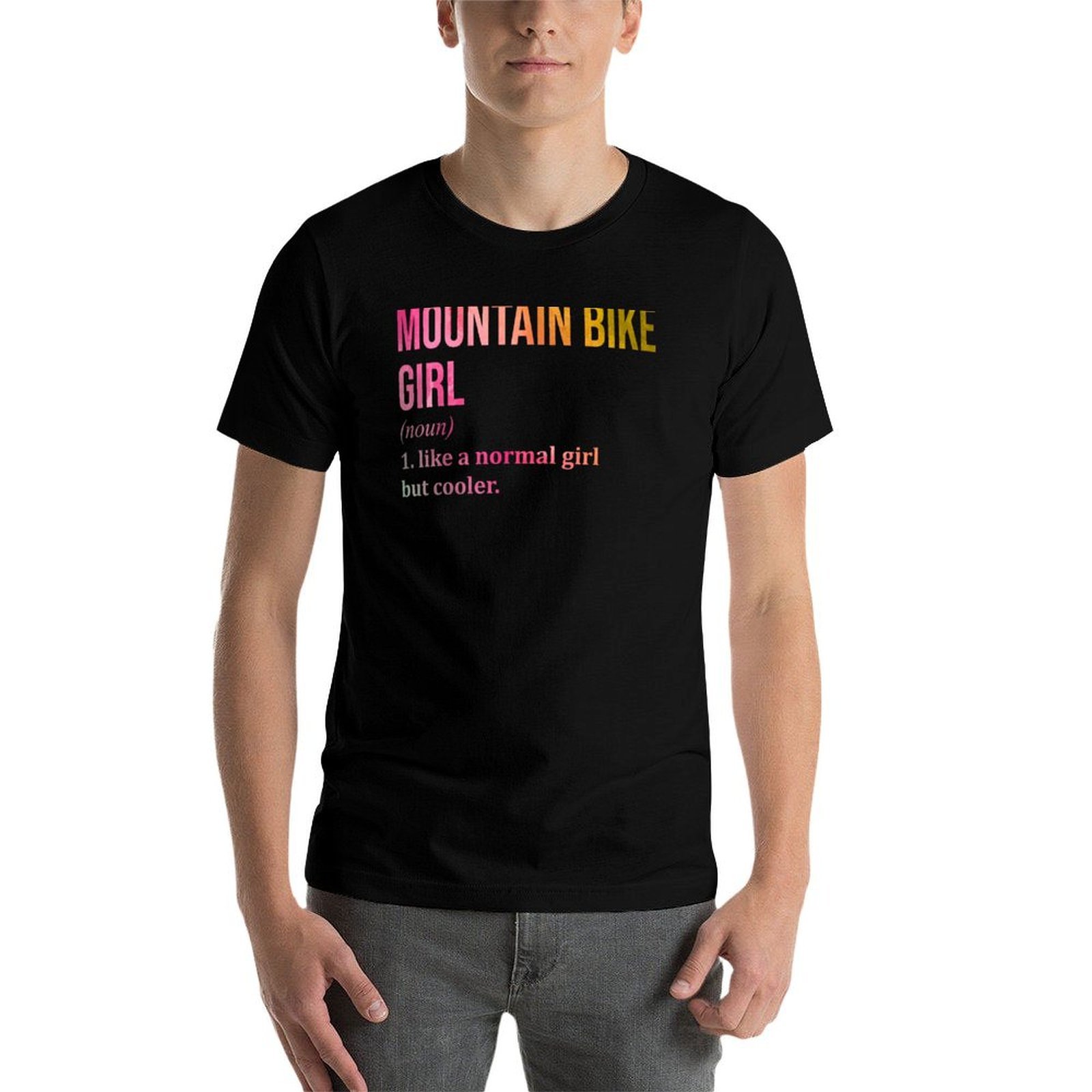 เสื้อยืดลายสาวนักปั่นจักรยานเส - Mountain Biking Definition บทวิจารณ์และราคา