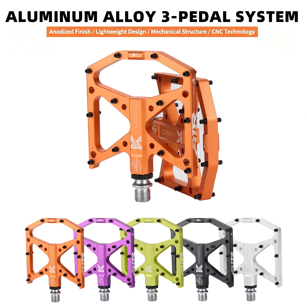 KRSEC 3 แป้นเหยียบแบบแบนพร้อมล - Pedal Platform Flat บทวิจารณ์และราคา